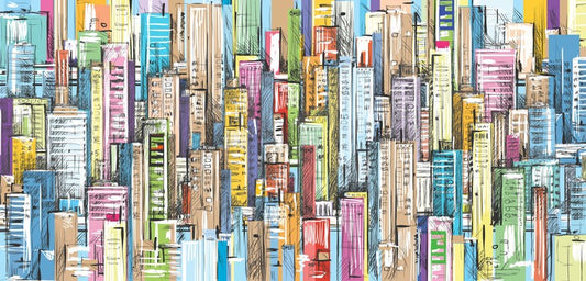 City facades panorama