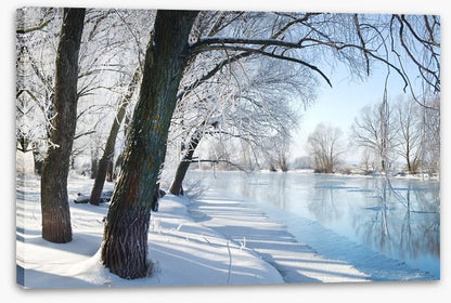 Across the frozen river