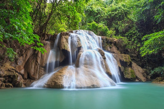 Green jungle falls, Thailand