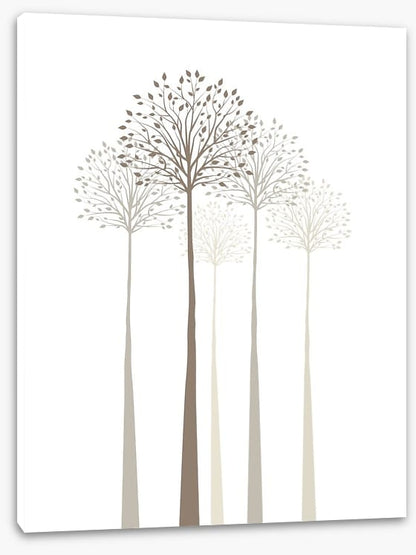 Elegant trees on white