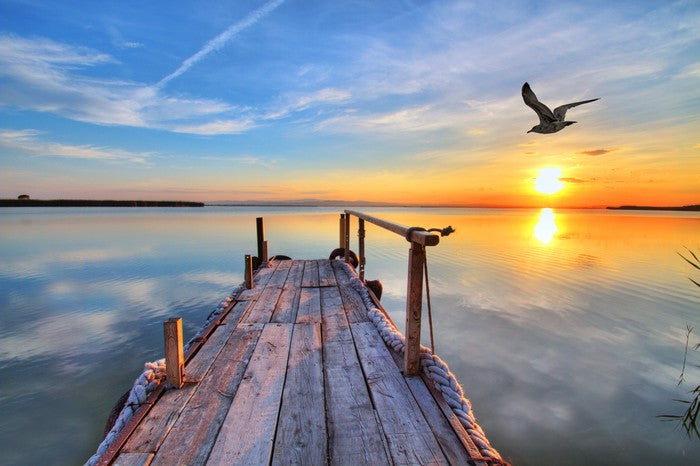 Sunrise at the lake of dreams