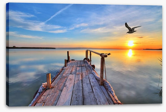 Sunrise at the lake of dreams