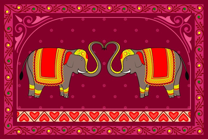 Festive Indian elephants