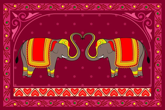 Festive Indian elephants
