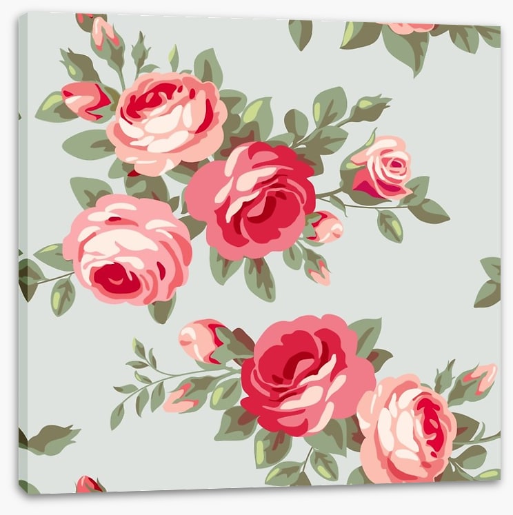 Vintage style rose wallpaper
