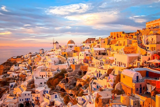 Golden Santorini sunset