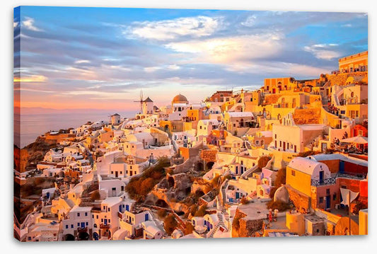 Golden Santorini sunset