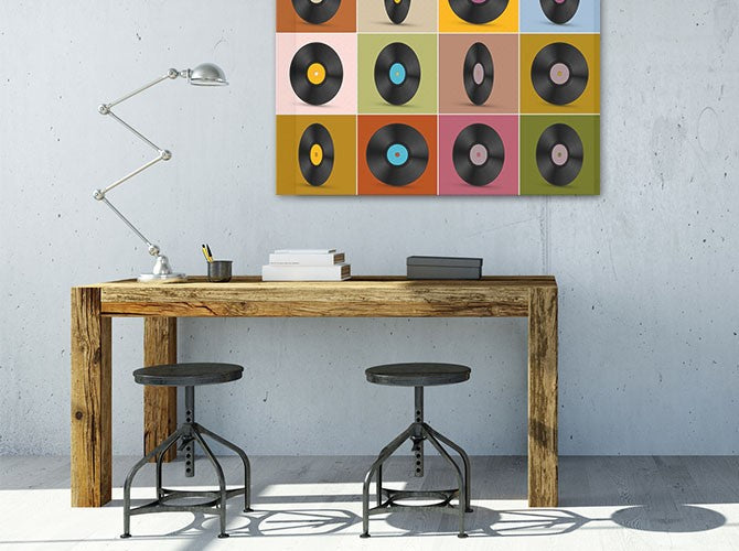 Retro vinyl records
