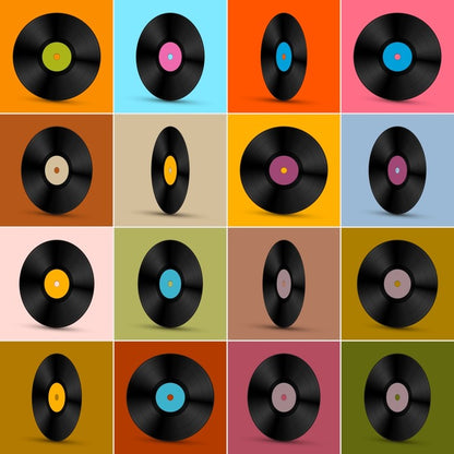 Retro vinyl records