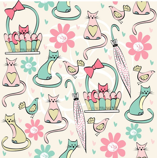 Kittens and flowers