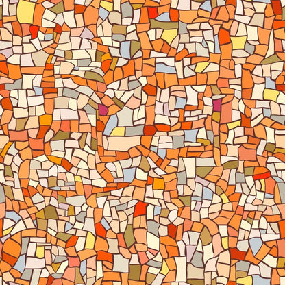 Marble orange mosaic