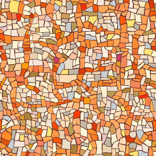 Marble orange mosaic