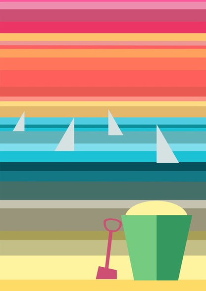 Bucket on the beach