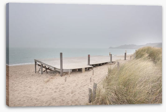 White sand jetty