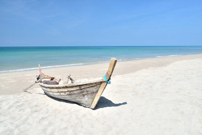 Longtail boat on the beach