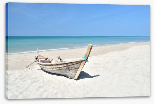 Longtail boat on the beach