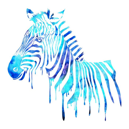 Dripping zebra blue