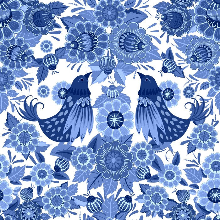 Blue bird bloom