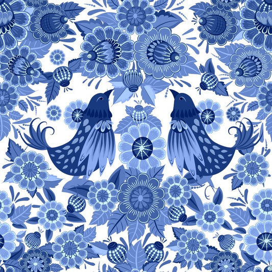 Blue bird bloom