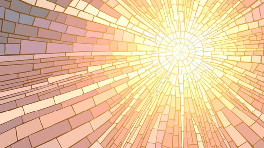 Golden sunrise mosaic