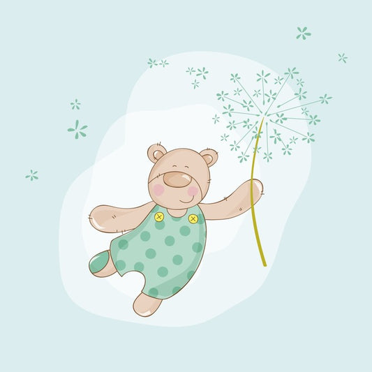 Baby bear in spring
