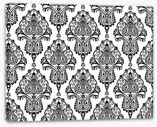 Black and white damask
