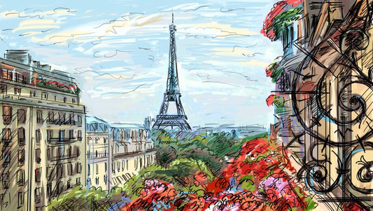 View to the Eiffel Tower