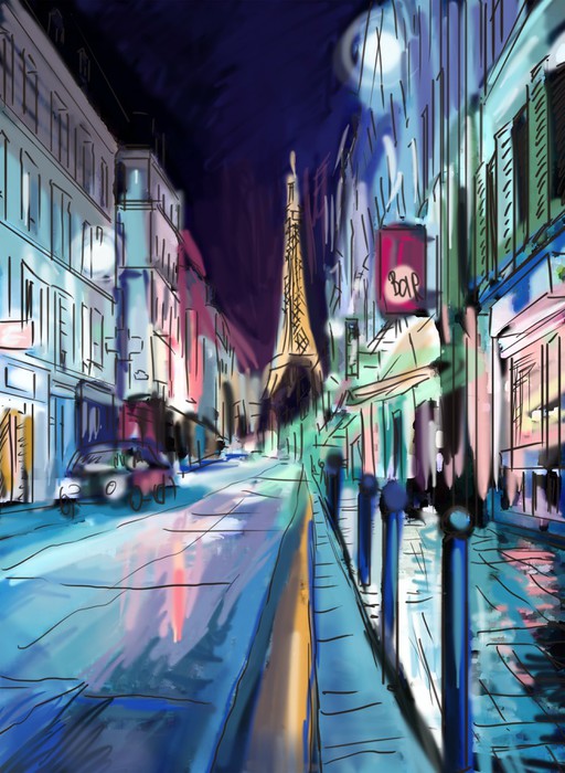Rainy night in Paris