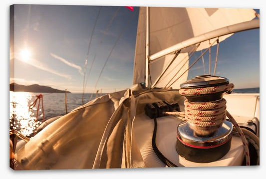 Sailing at sunset