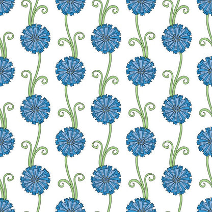 Blue flower stems