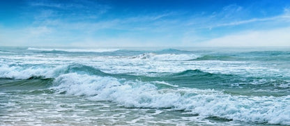 Lapping waves panorama
