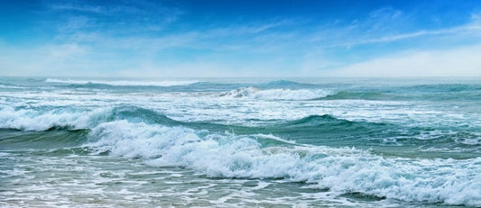 Lapping waves panorama