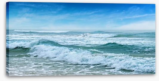 Lapping waves panorama