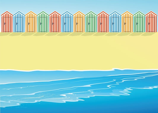 Beach huts on the sand