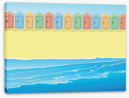Beach huts on the sand