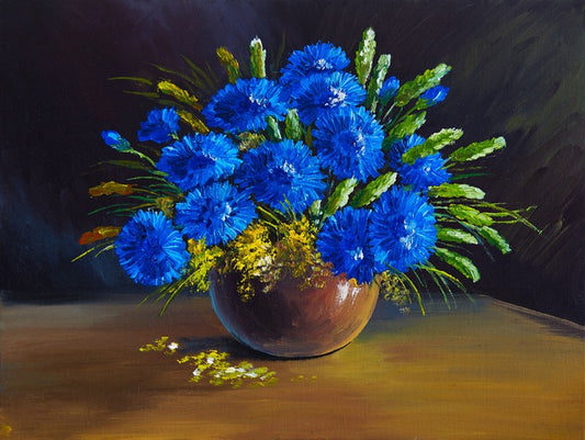 Blue wildflower bouquet