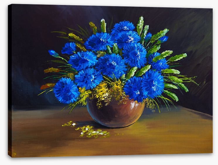 Blue wildflower bouquet