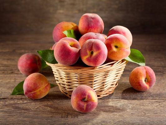 Plump peach basket