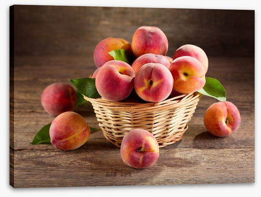Plump peach basket