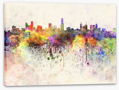 Melbourne skyline watercolour