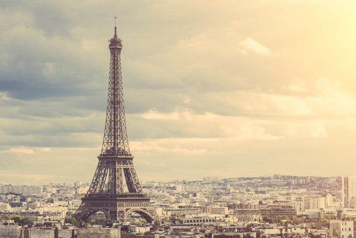 The towering Eiffel Tower