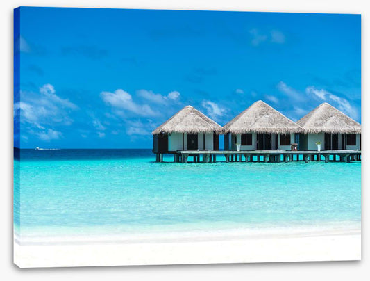 Idyllic water bungalows, Maldives