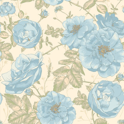 Vintage blue roses