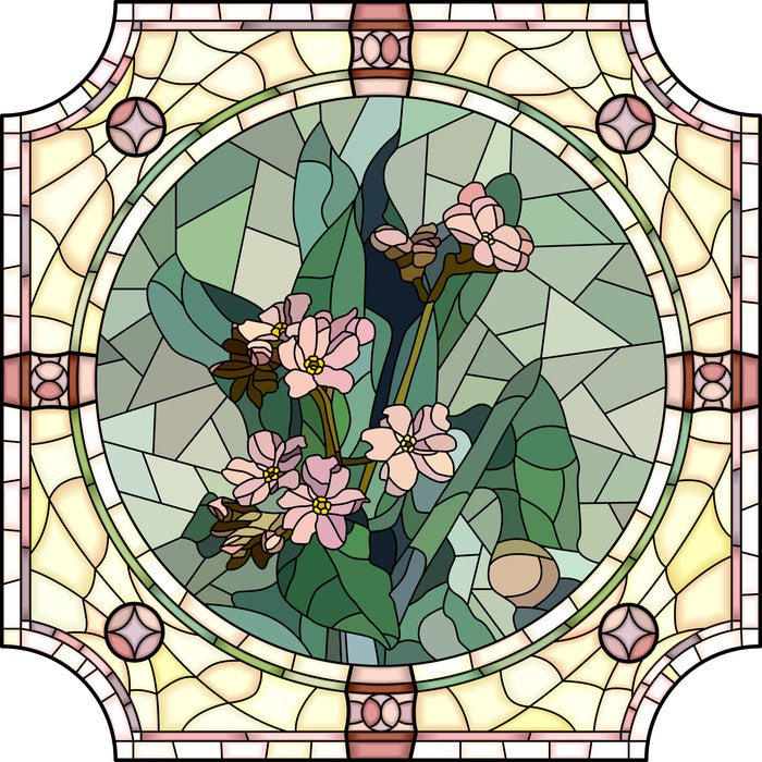 Pink blossom art nouveau