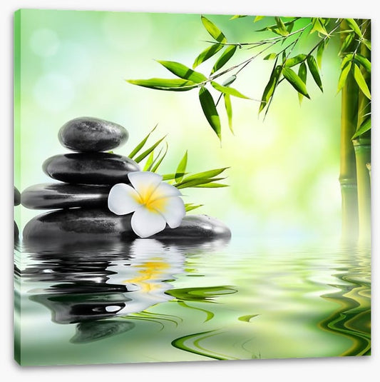 Frangipani and bamboo
