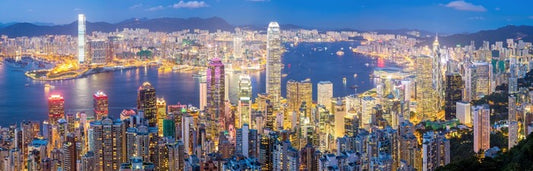 Hong Kong skyline at dusk