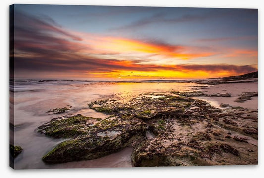 Rocky beach sundown