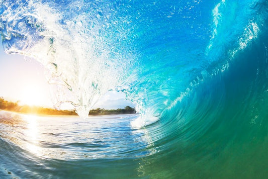 Clear blue barrel