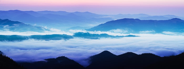 Mountain sunrise panorama