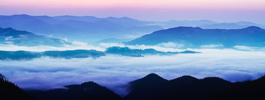 Mountain sunrise panorama